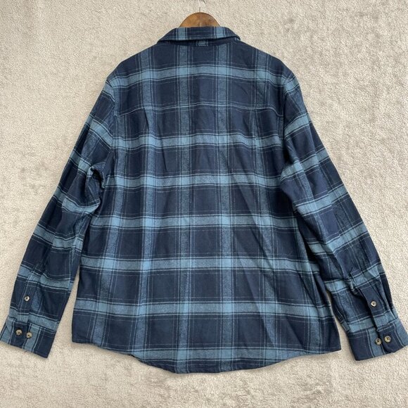 NEW Colorado Men's XL Clothing Plaid Flannel Button Up Shirt Blue - Picture 3 of 10